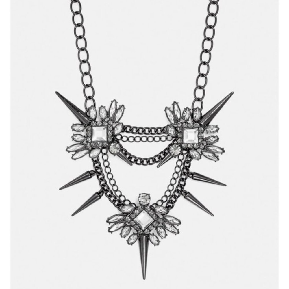 BaubleBar Spiked Lily Frontal Necklace
